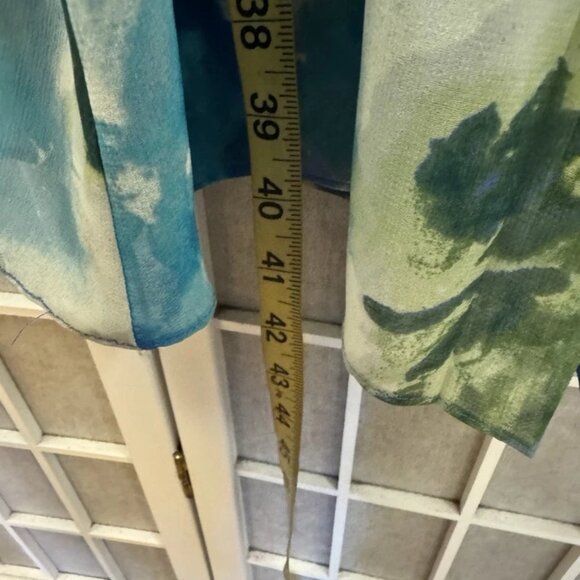 Adrianna Papell, Spring Dress,Blue, Sz 12,Sleeveless, Pleated,Ruffles,Zipper,.! - Picture 11 of 11